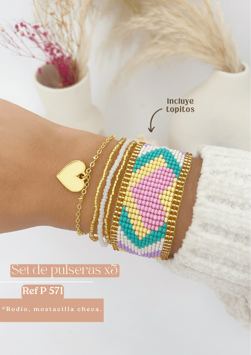 Set de pulseras x5