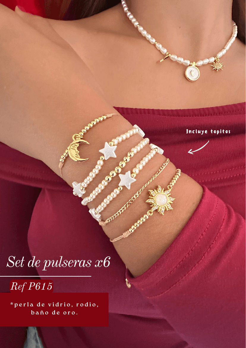 Set de pulseras x6