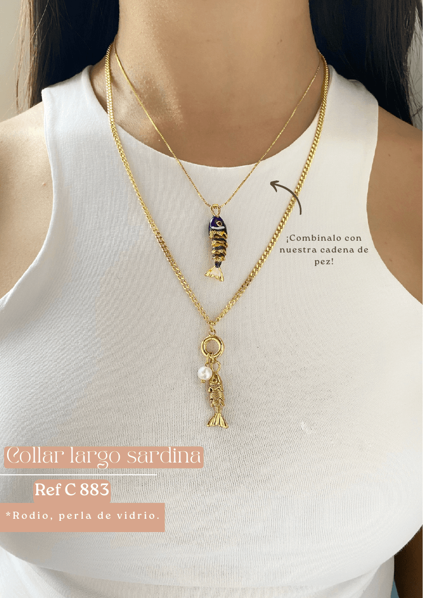 Collar largo sardina