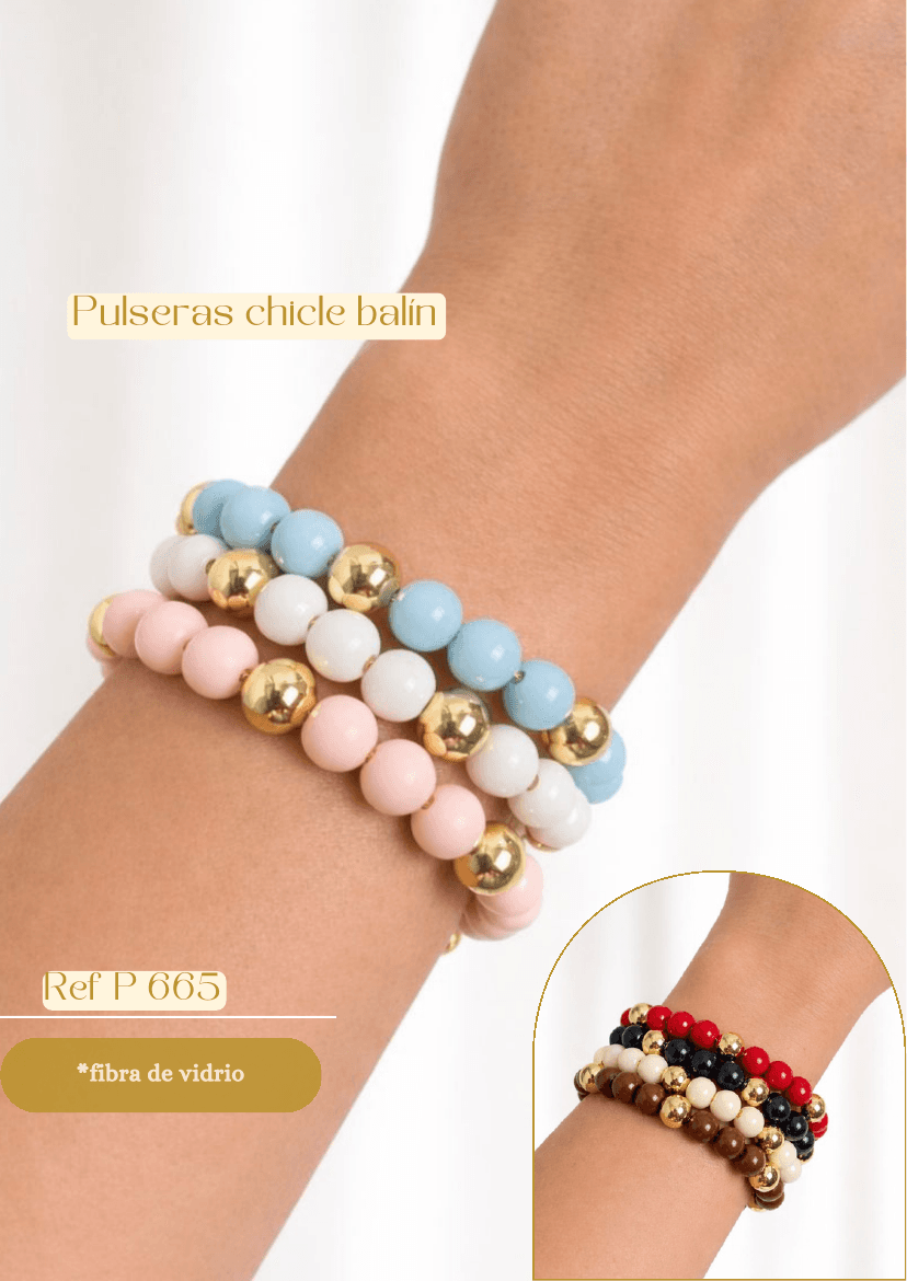 Pulseras chicle balín