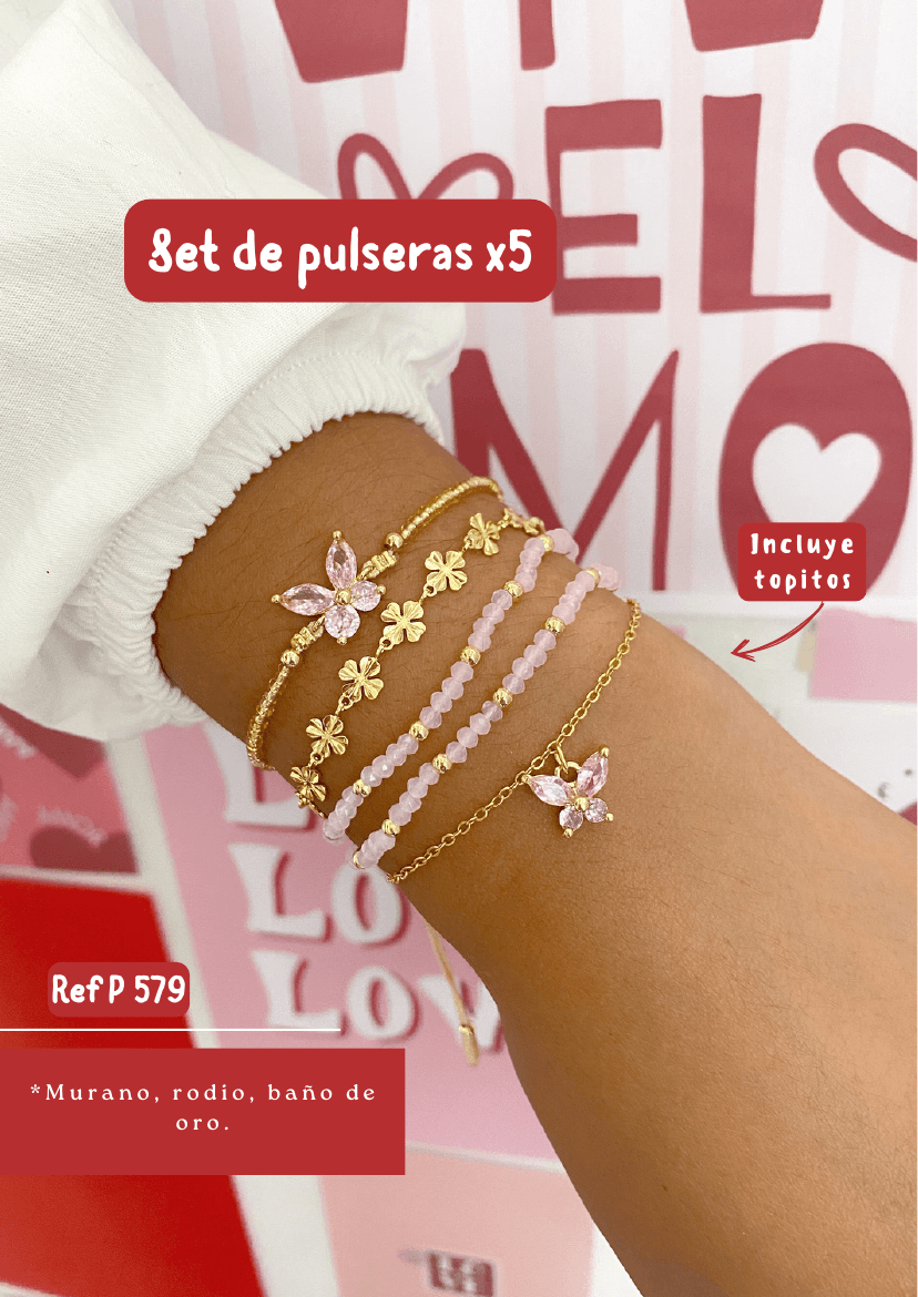 Set de pulseras x5