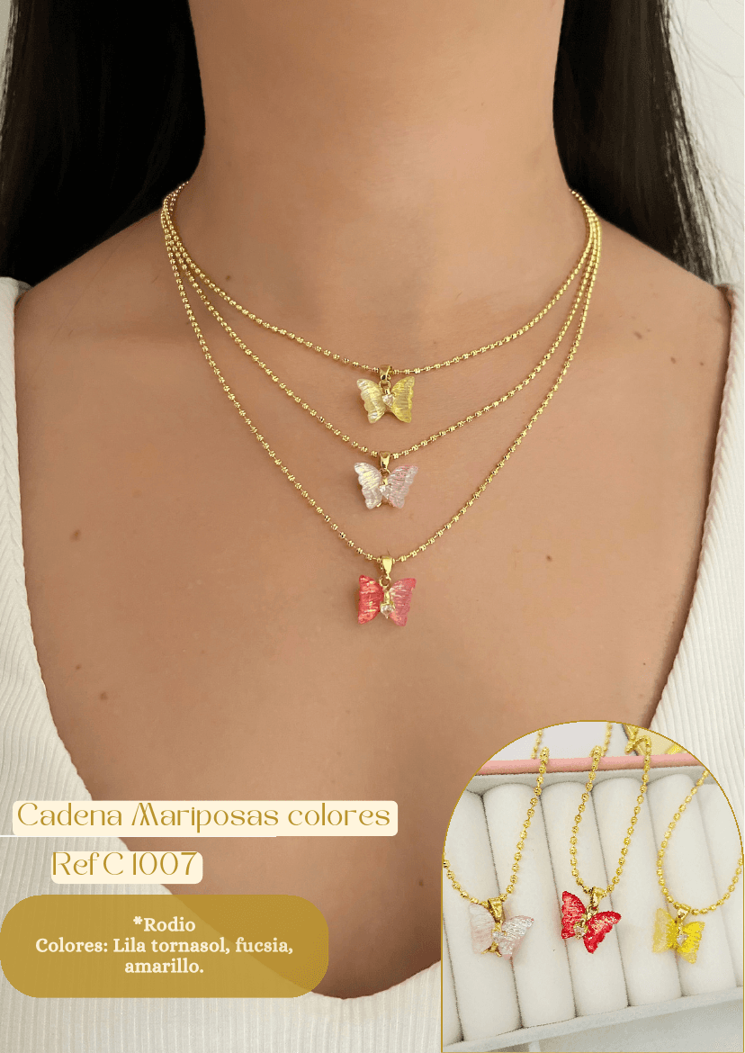Cadena Mariposas colores