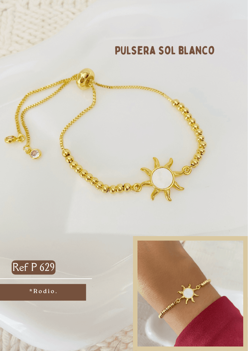 Pulsera sol blanco