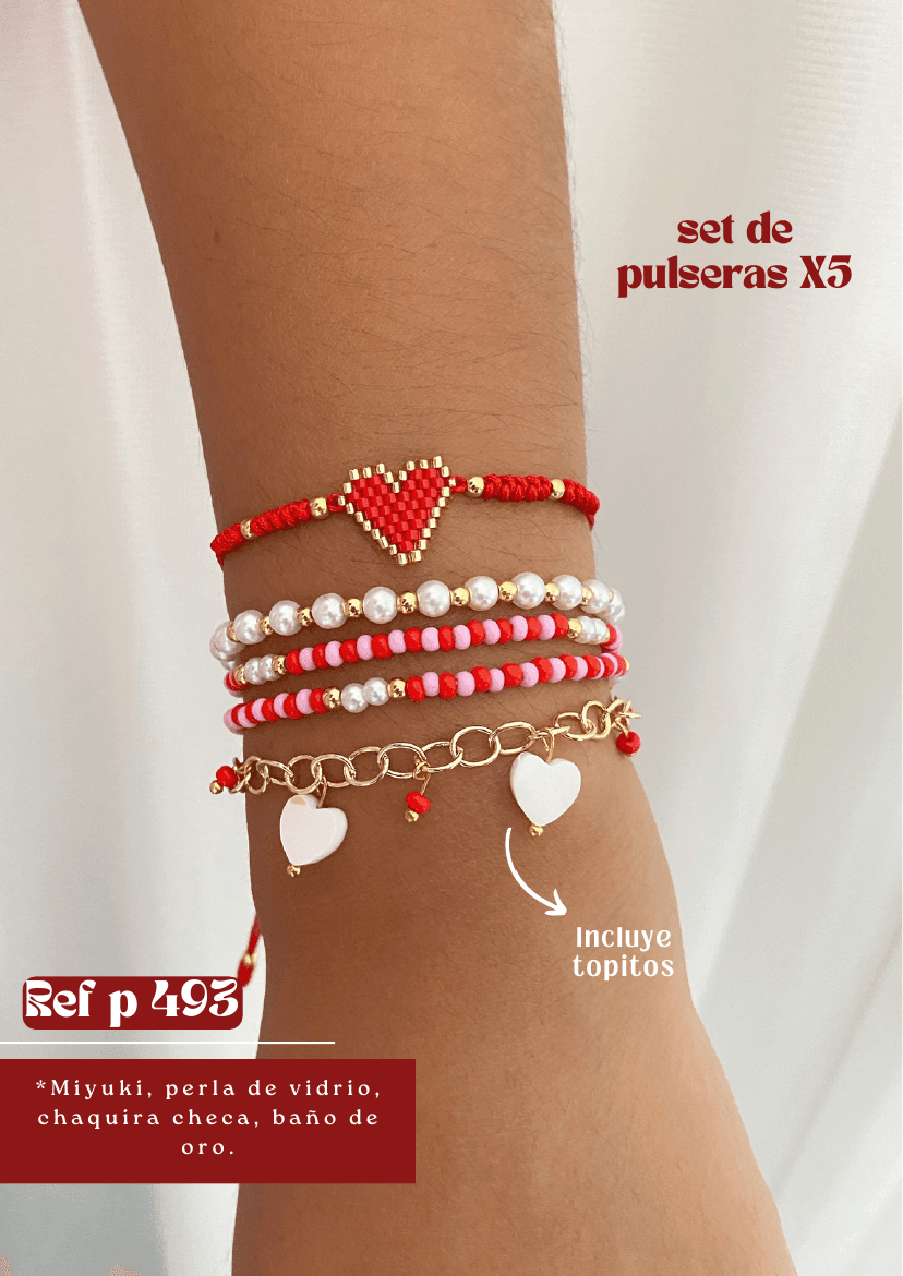 Set de pulseras x5