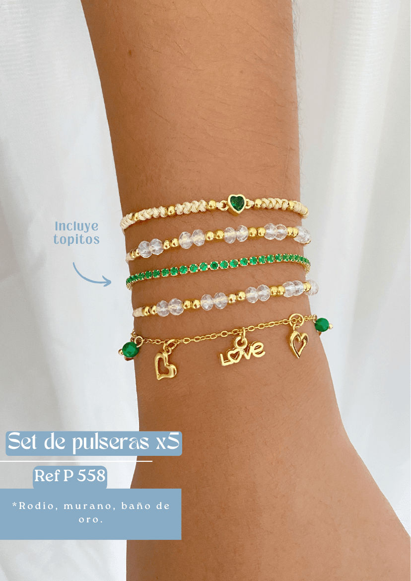 Set de pulseras x5