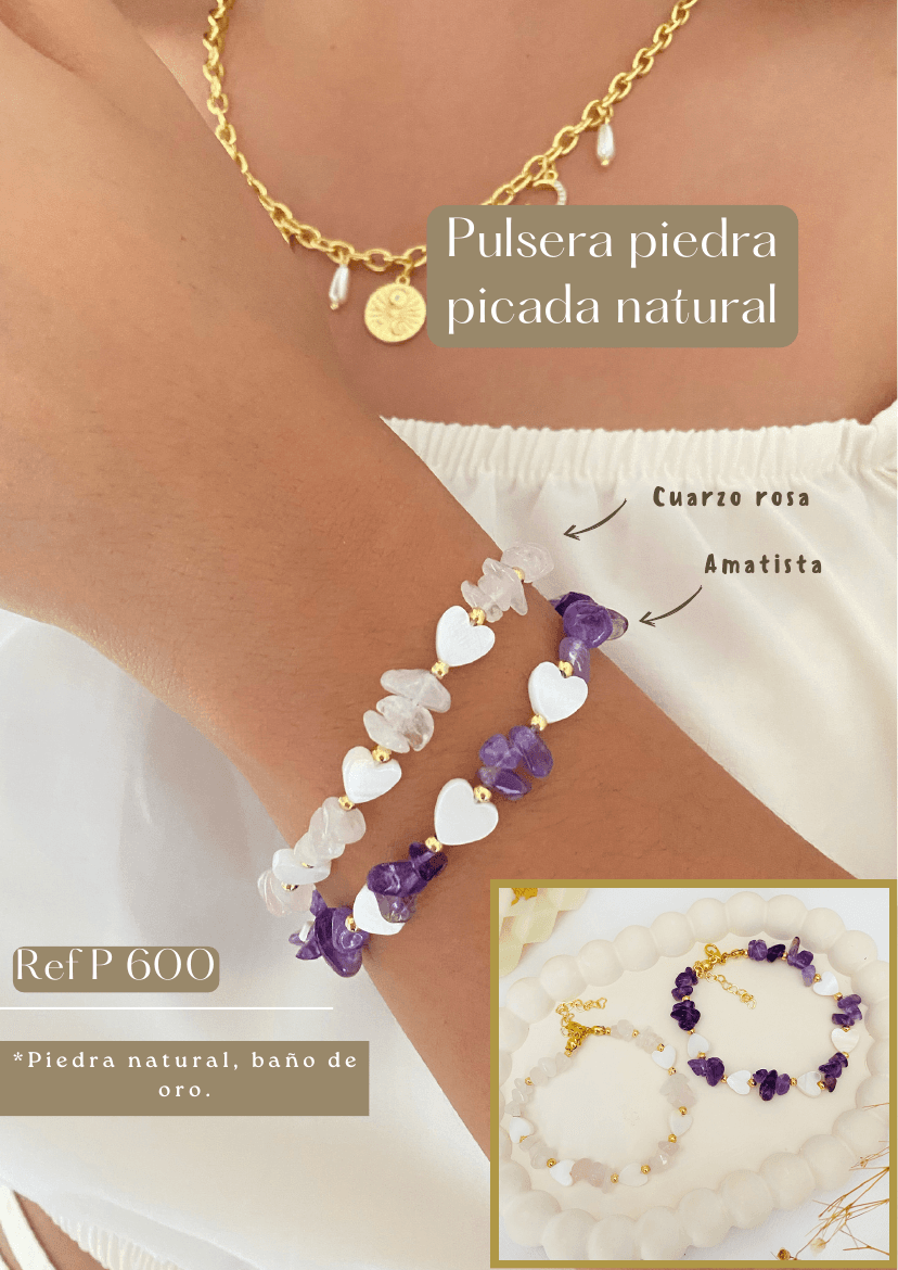 Pulsera piedra picada natural