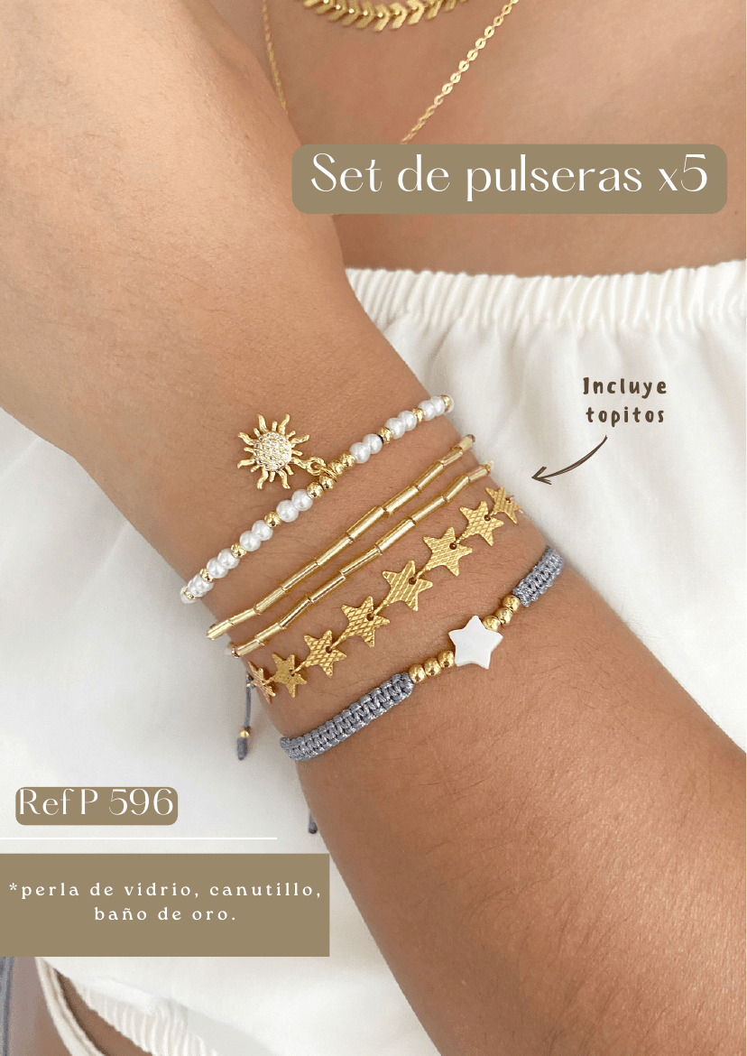 Set de pulseras x5
