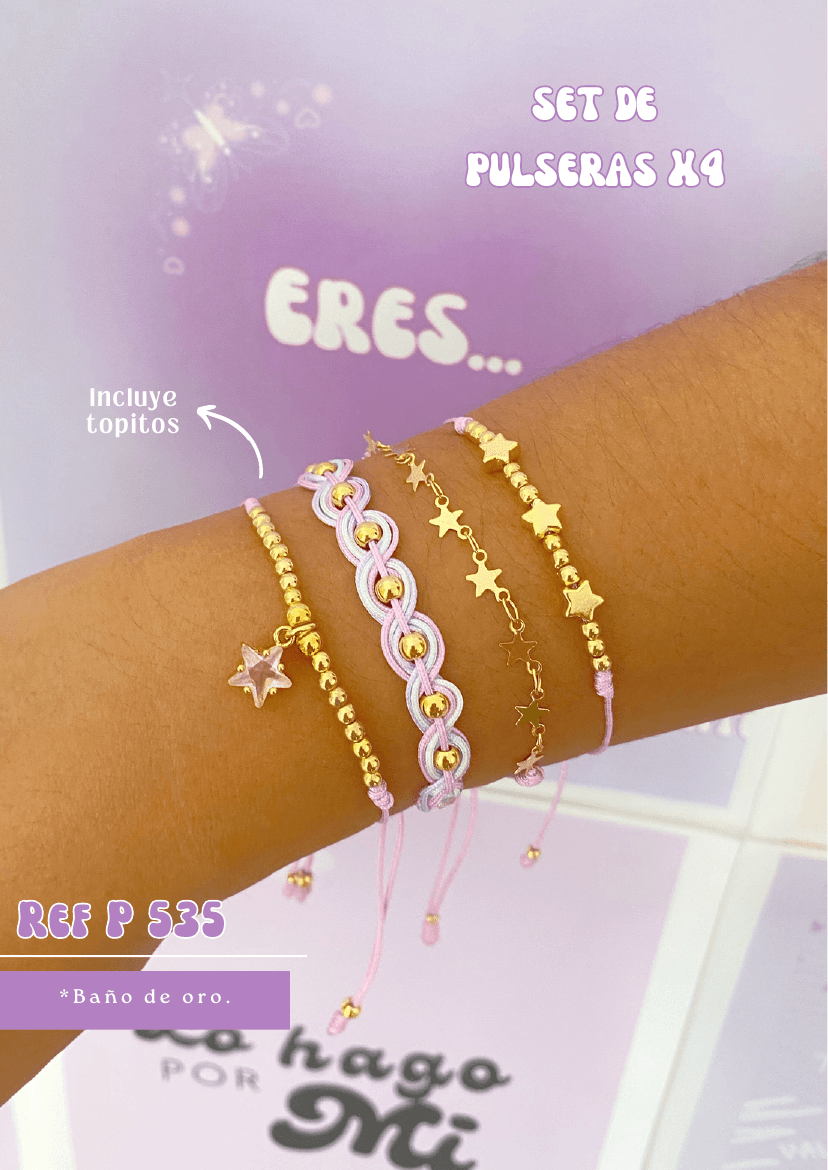 Set de pulseras x4