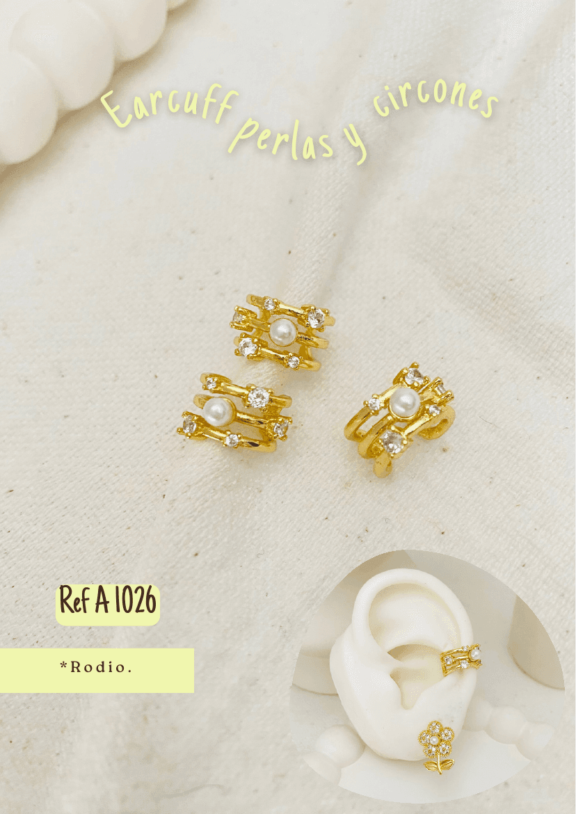 Earcuff Perlas y Circones
