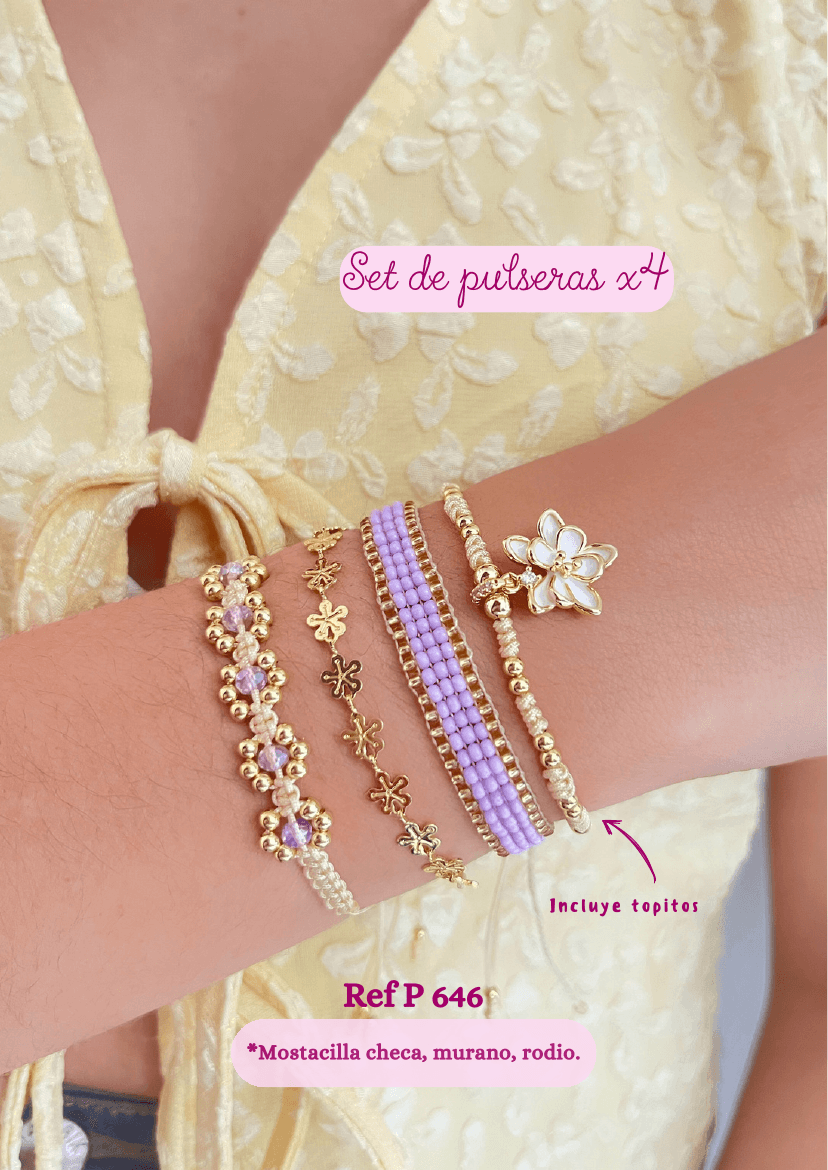 Set de pulseras x4