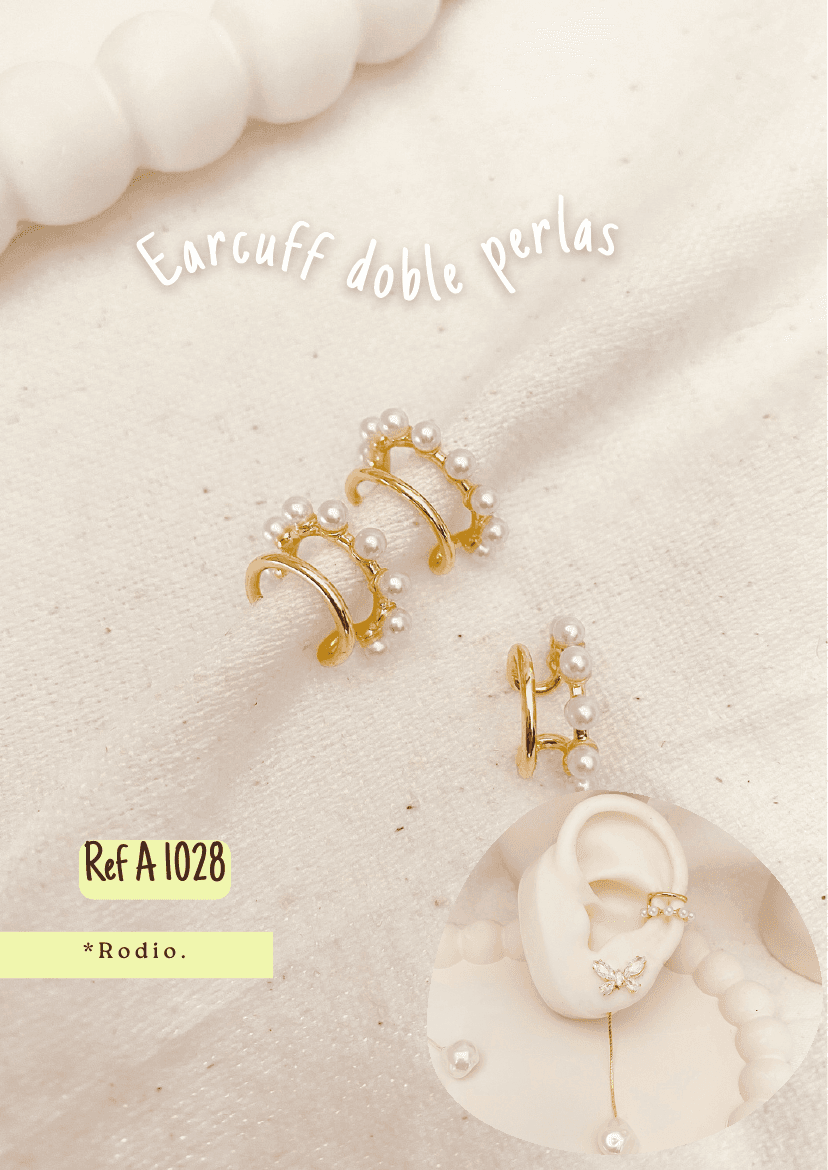 Earcuff Doble Perlas