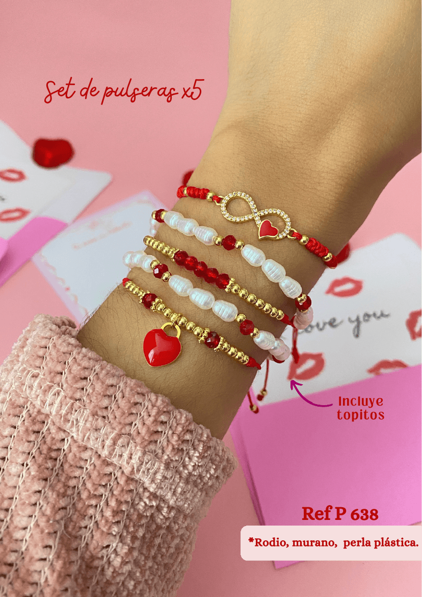 Set de pulseras x5