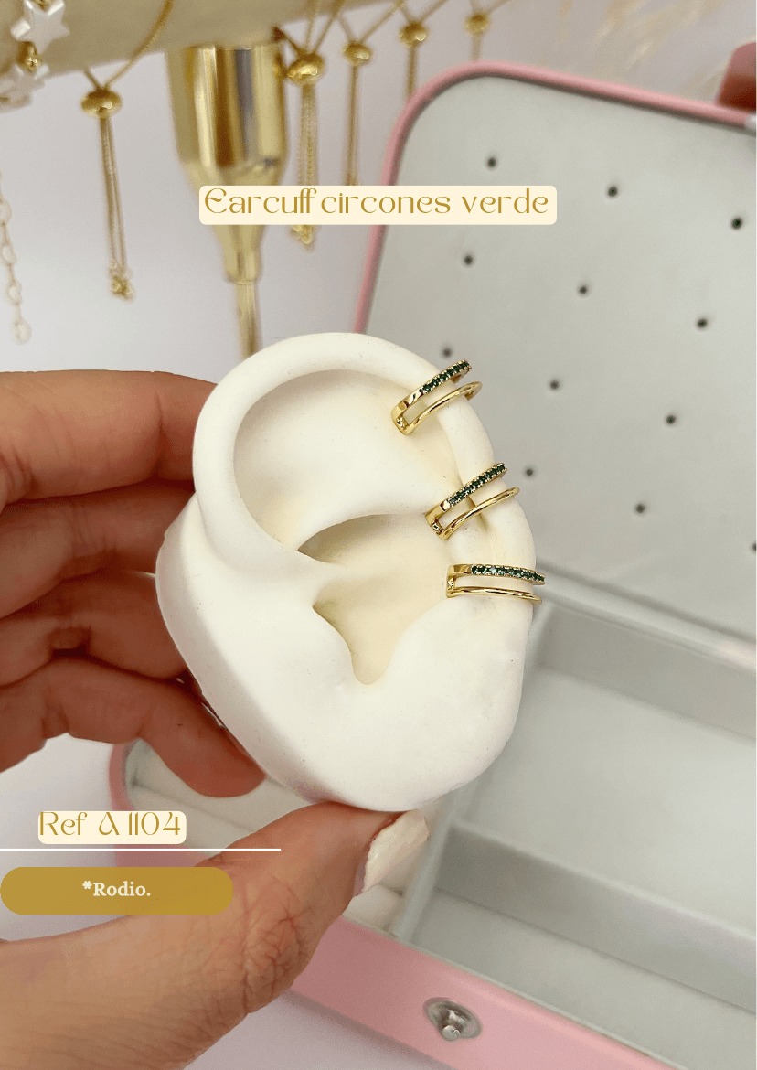 Earcuff circones verde