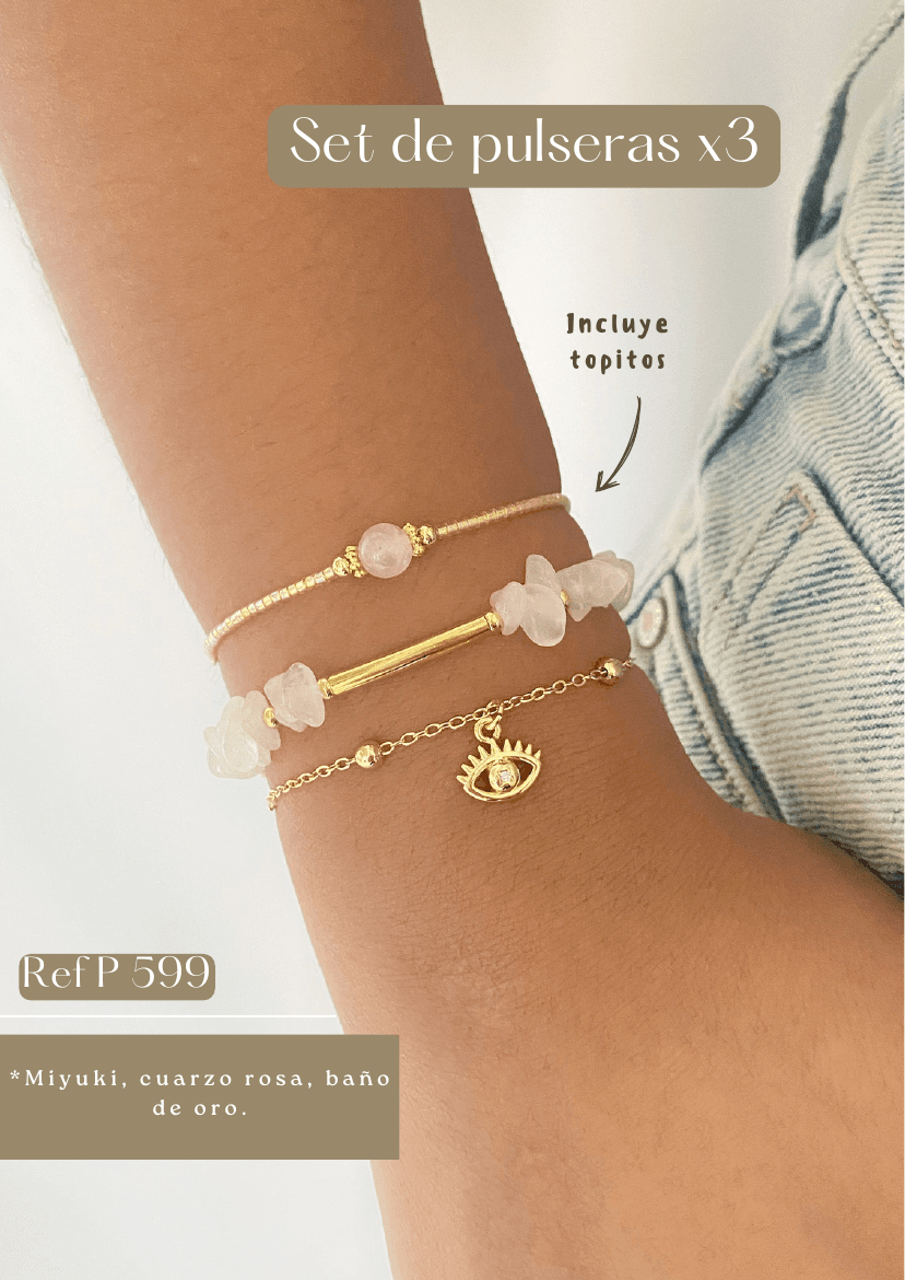 Set de pulseras x3