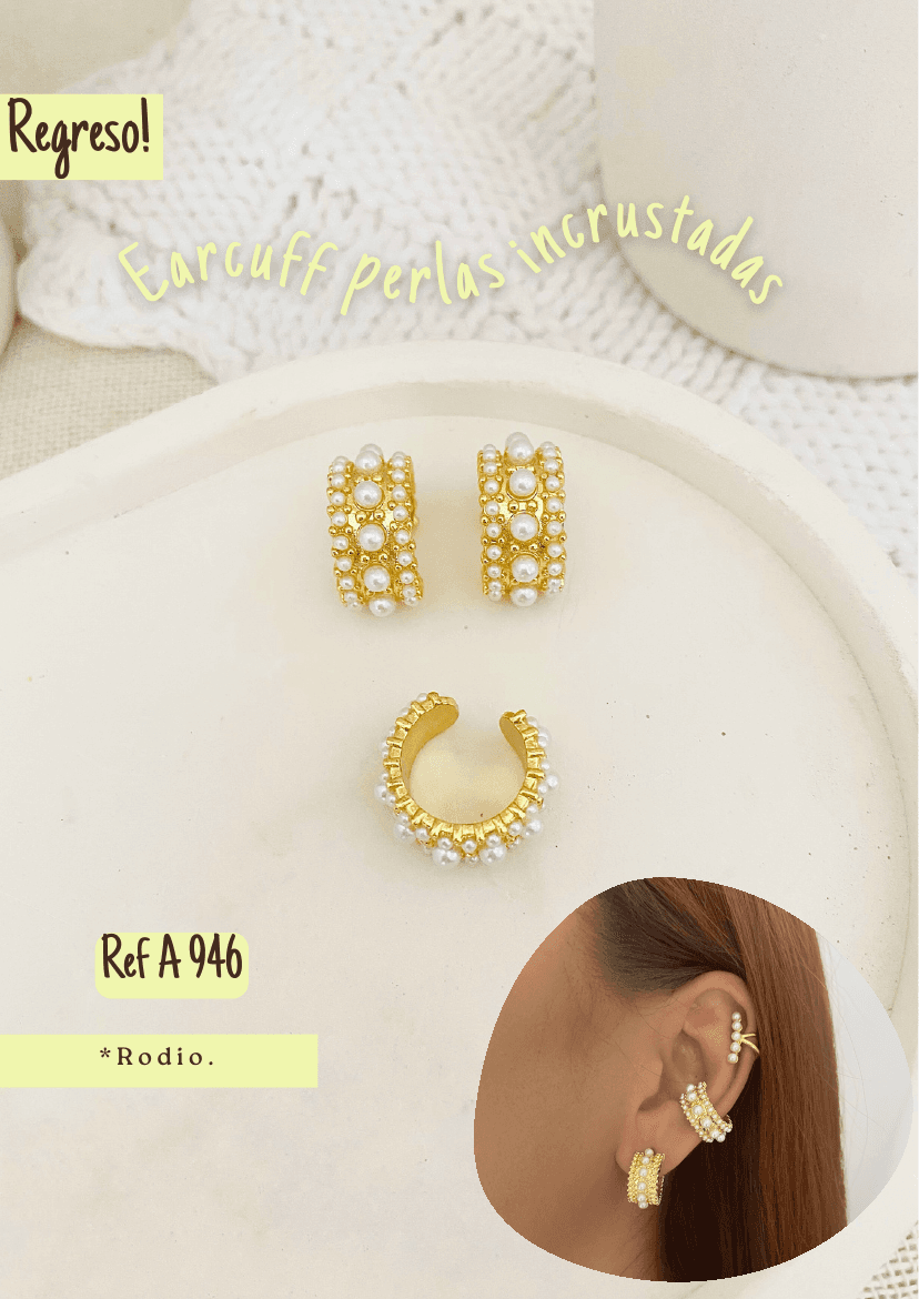 Earcuff Perlas Encrustadas