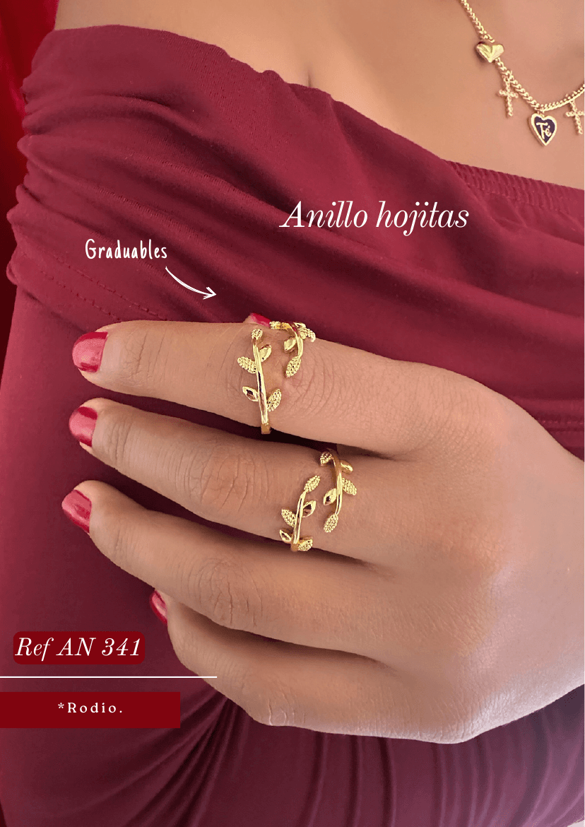 Anillo hojitas