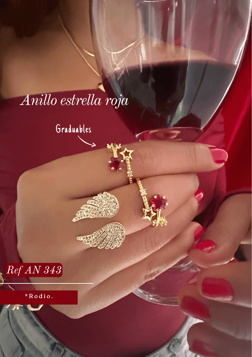 Anillo estrella roja